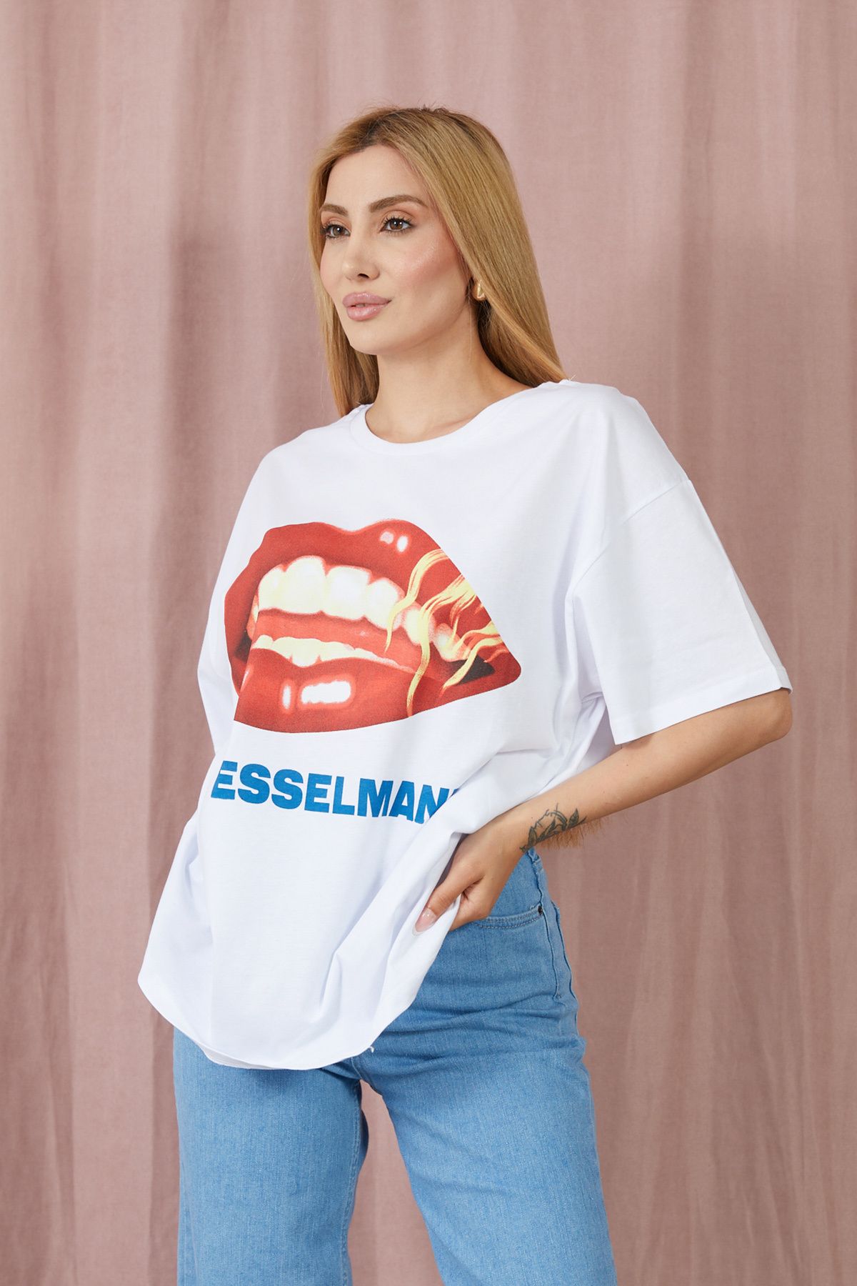DPARİS Dudak Baskılı T-shirt
