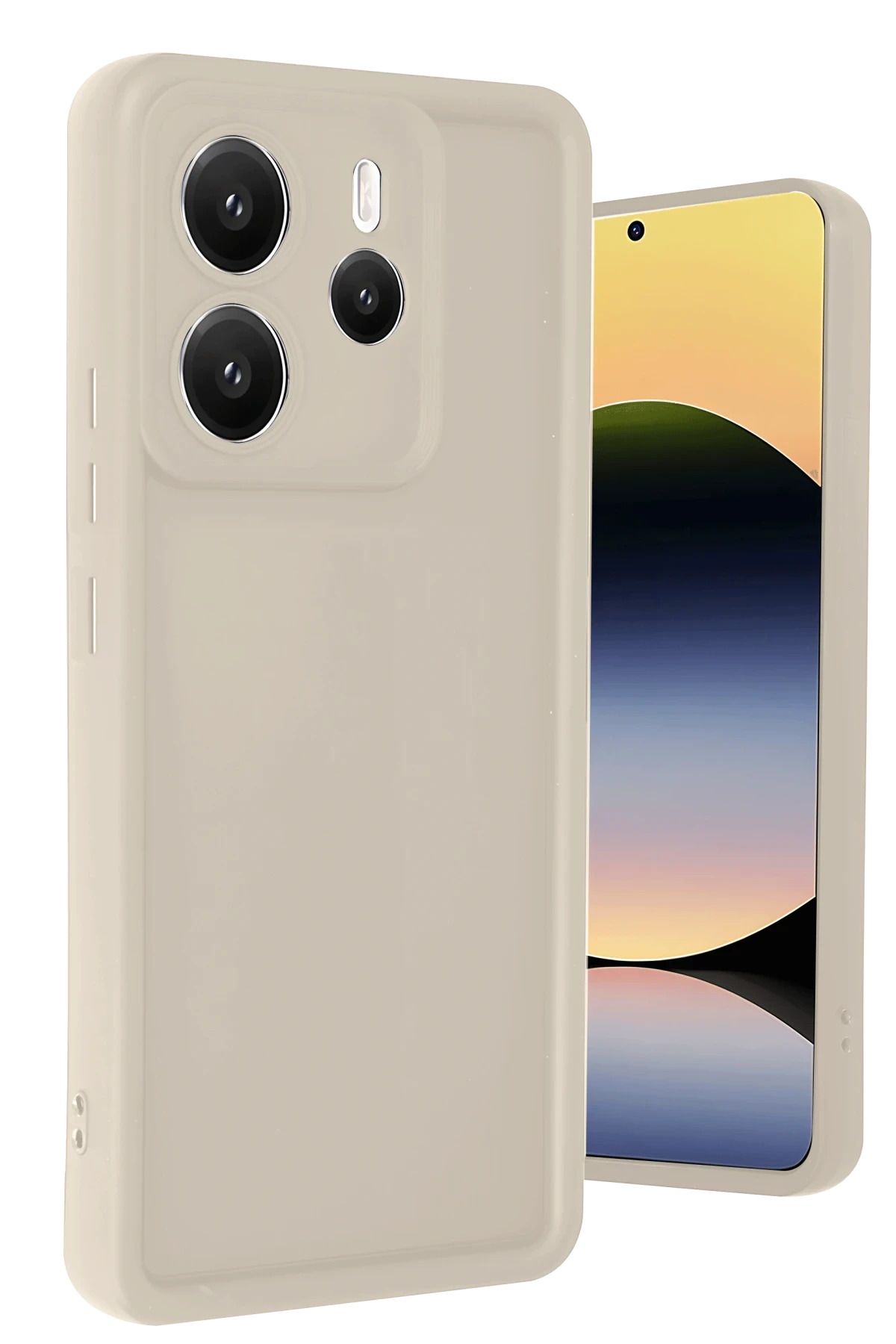 NewFace Xiaomi Redmi Note 14 4G Kılıf Viera Silikon - Krem MRAYD