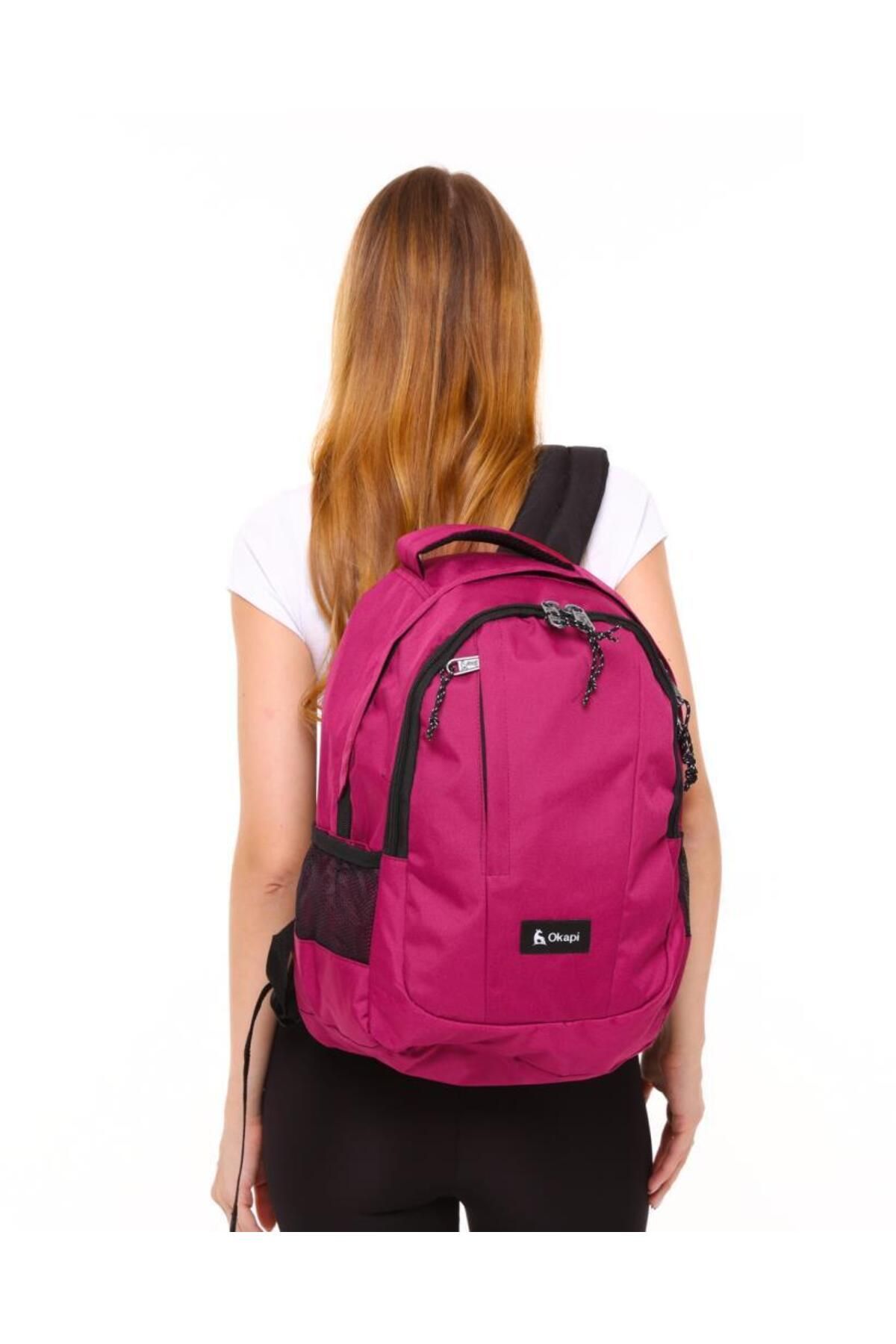 Okapi Sırt Çantası Üç Bölmeli Bordo OKP-128