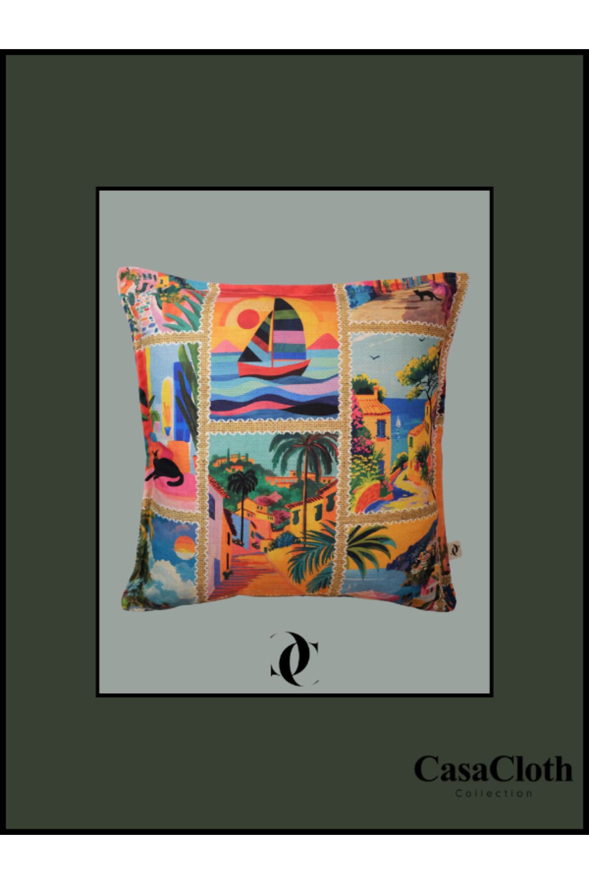 CASACLOTH " Gigy " Dekoratif Dolgulu Kırlent 50x50 cm (İç Yastık Dahil) - Çok Renkli