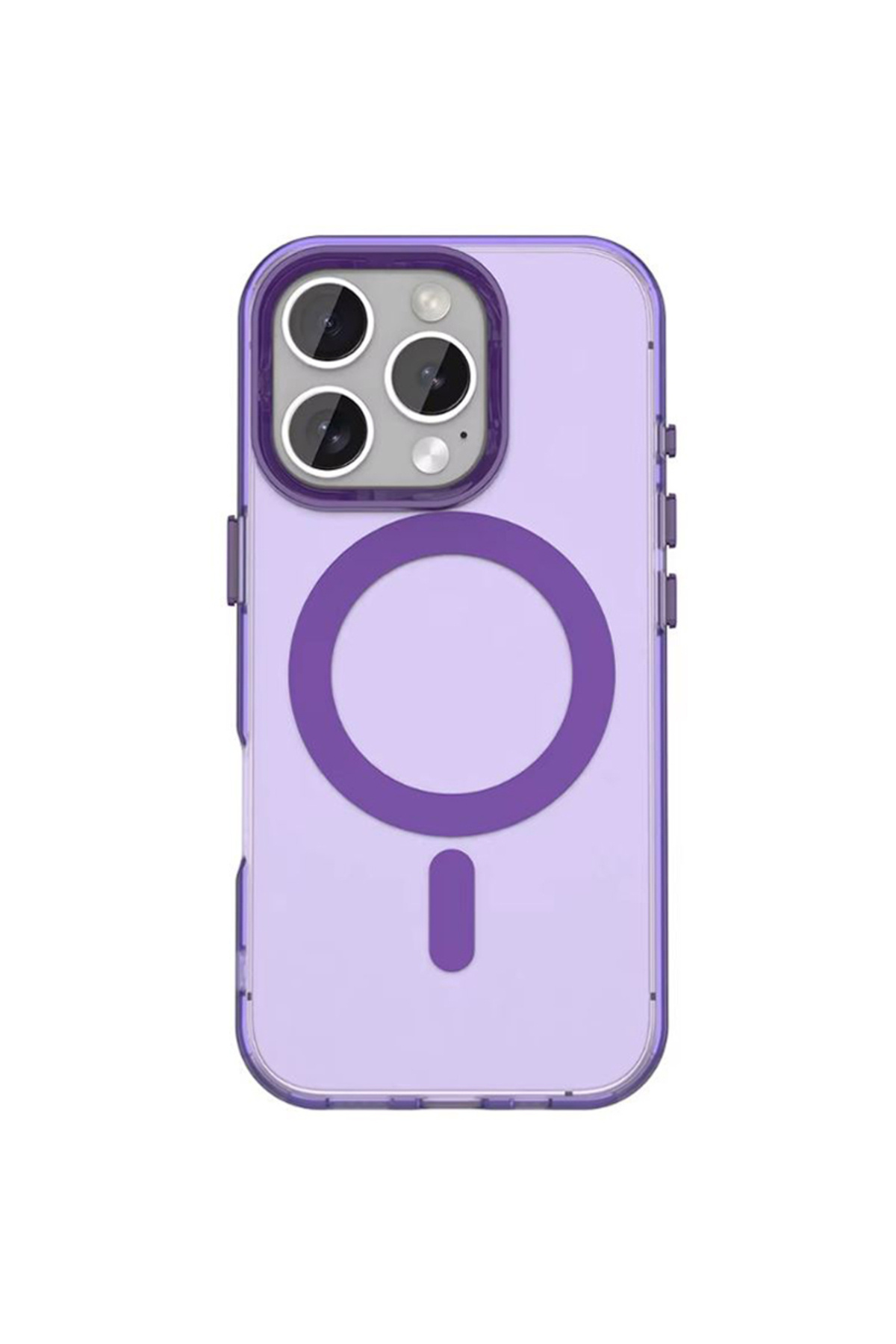 REDz Accessories-Candy MagSafe Case for iPhone 15 Pro Max, Shockproof Protection, Silicone, Purple 1