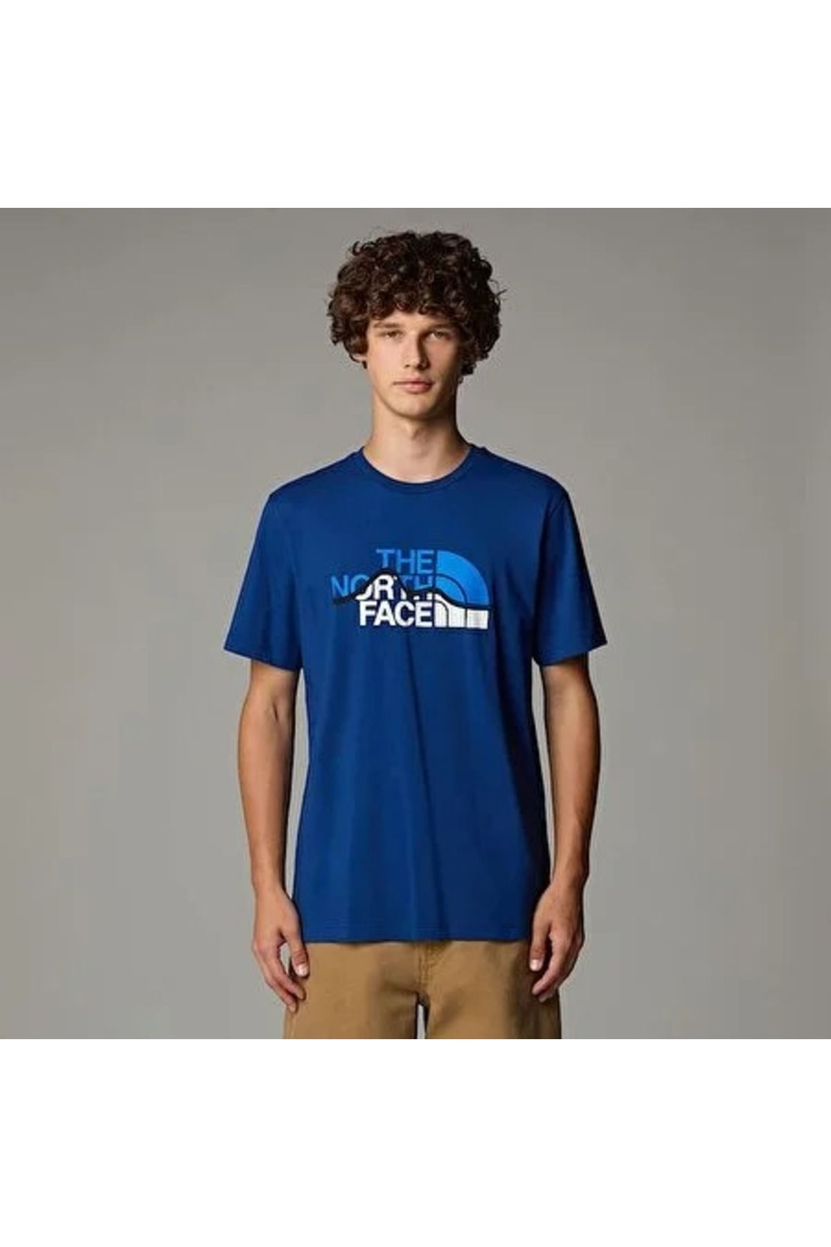 THE NORTH FACE M Ss Mountain Line Tee Erkek T-shirt NF0A87NTD1R1