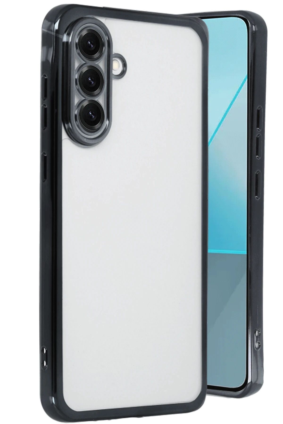 NewFace Samsung Galaxy A56 Kılıf Lensli Silikon - Siyah MRAYD