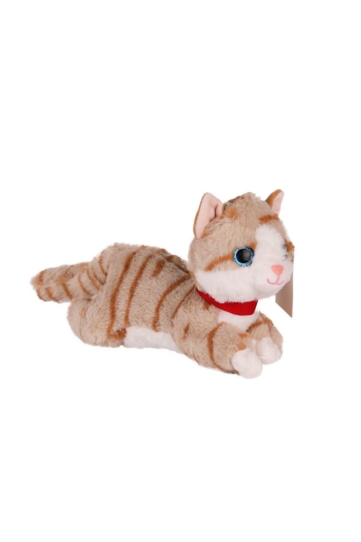 melfxxl eticaret KZL-2309034 Peluş Kedi 25 cm -Kızılkaya Oyuncak