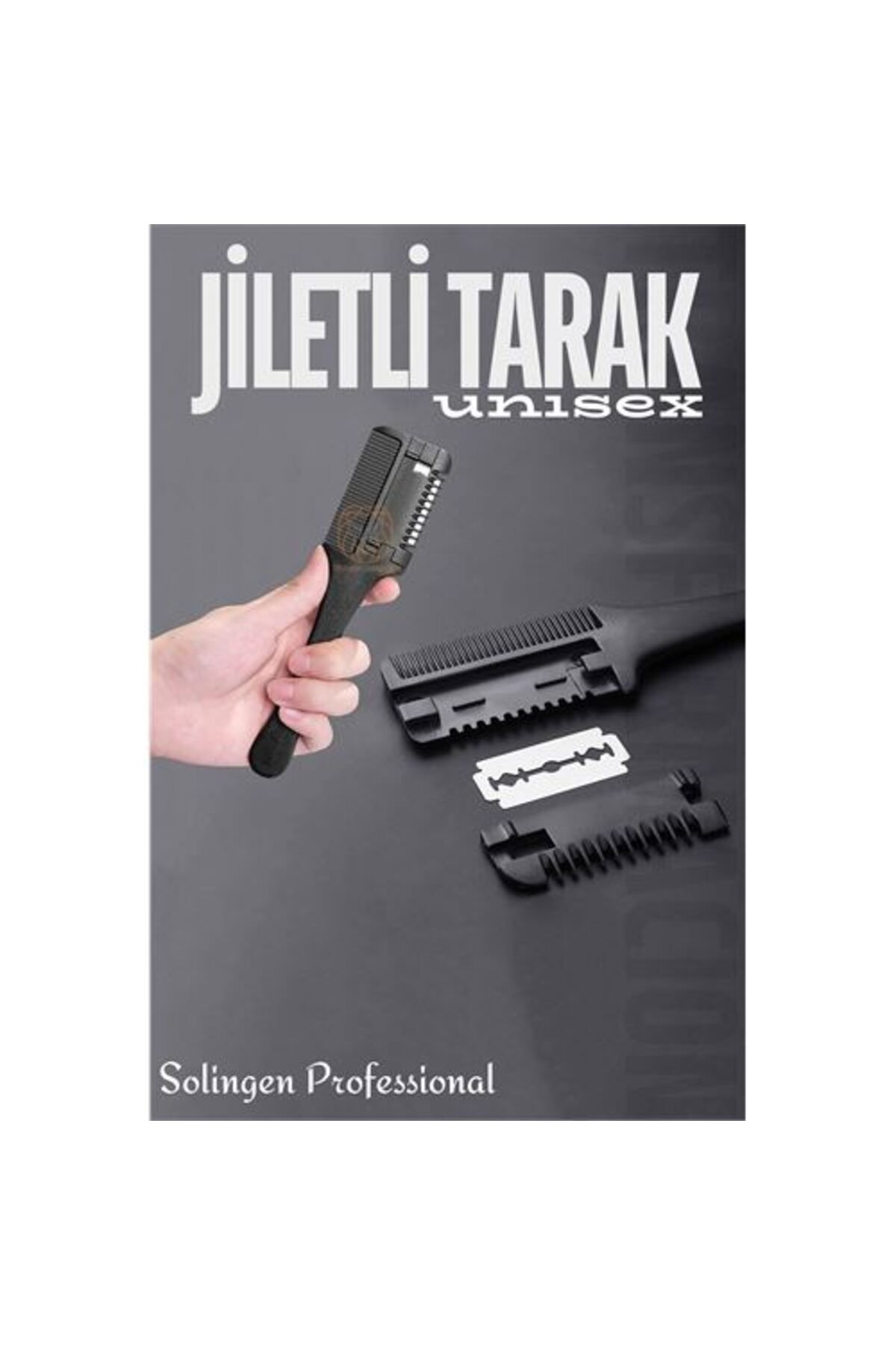 Skygo Jiletli Tarak Saç İnceltme Saç Kırığı İçin Jiletli Tarak Solingen Professional