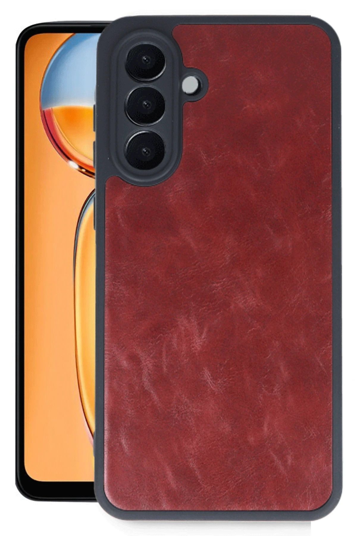 NewFace Samsung Galaxy A26 Kılıf Aras Deri Kapak - Bordo MRAYD