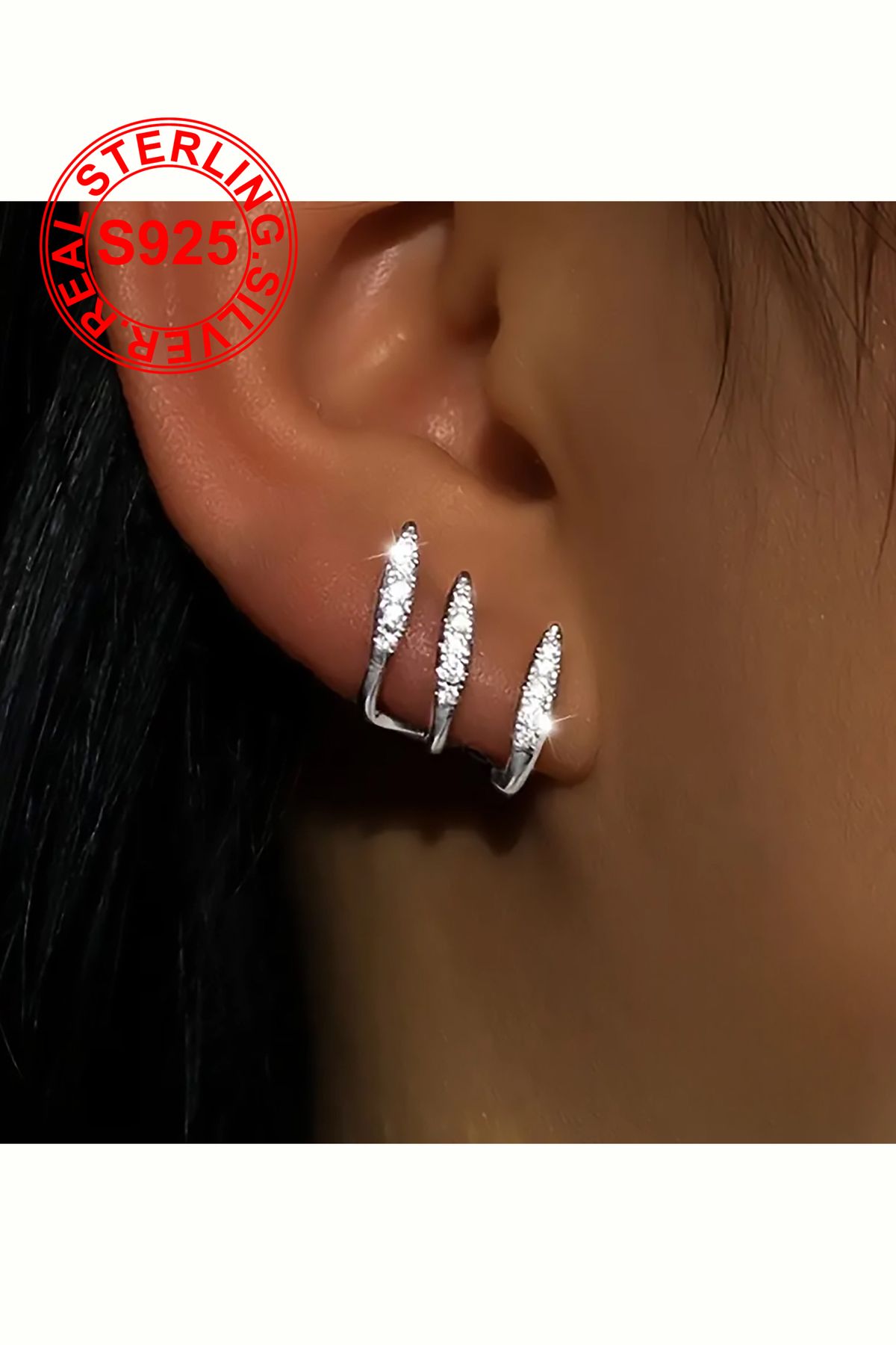 shop S925 Gümüş Küpe – Süper Parlak & Hipoalerjenik Işıltı
