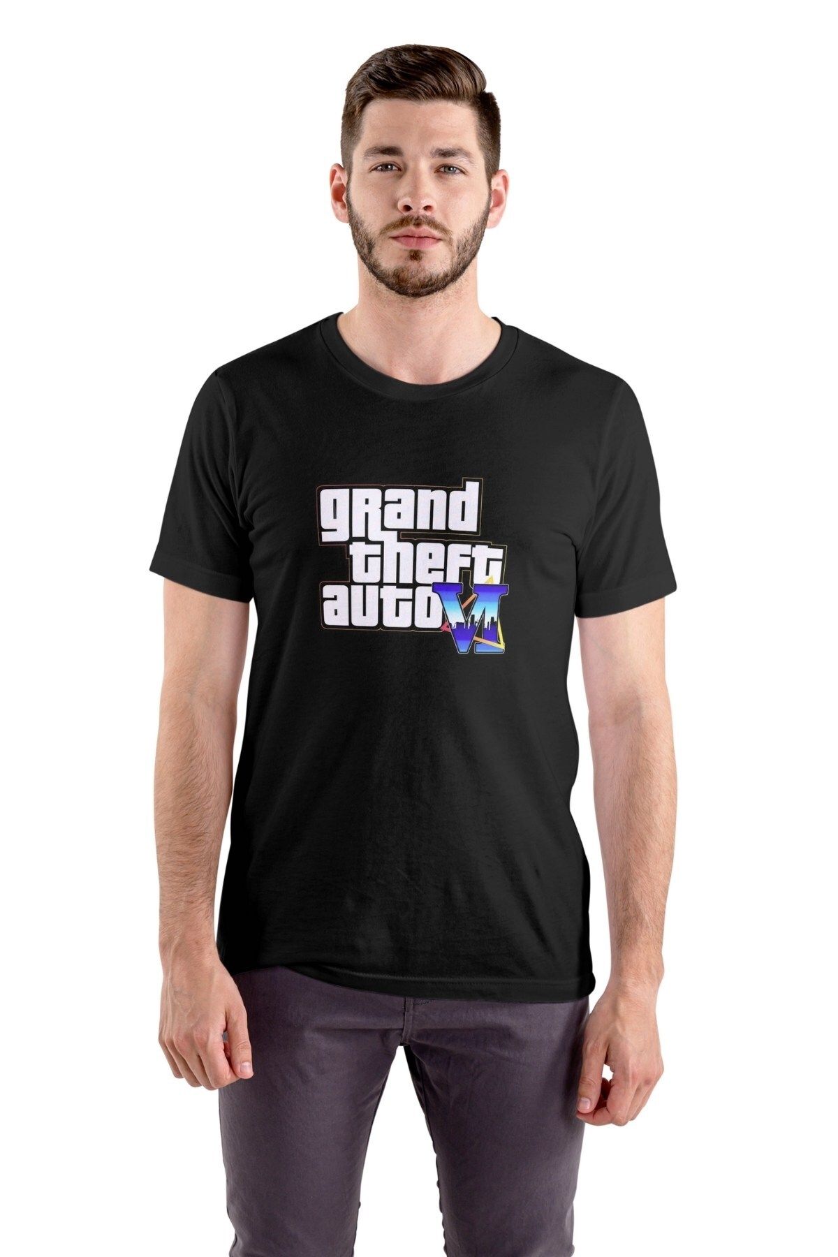 Texclusive GTA 6 Tshirt Siyah Unisex Tişört