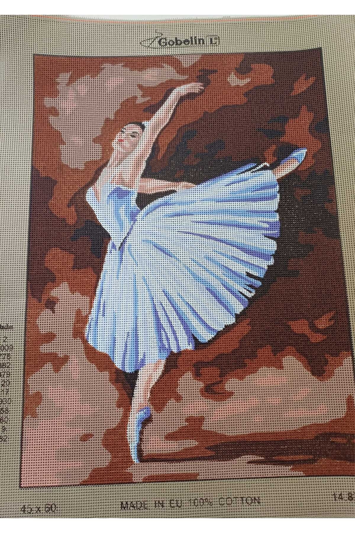 gobelin 50*60 cm Gobelin Baskılı ipsiz tek balerin goblen