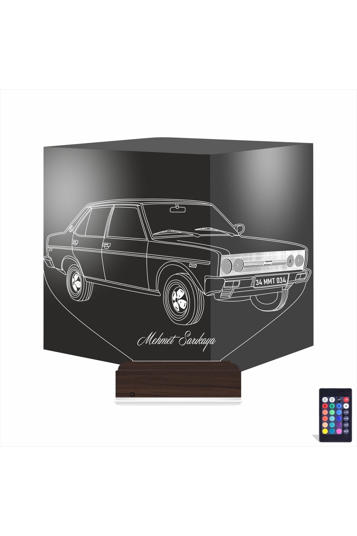 Kirppi 3d Lamba Fiat Tofaş Şahin Tofaşk Araba Kişiye Özel Masa Gece Lambası