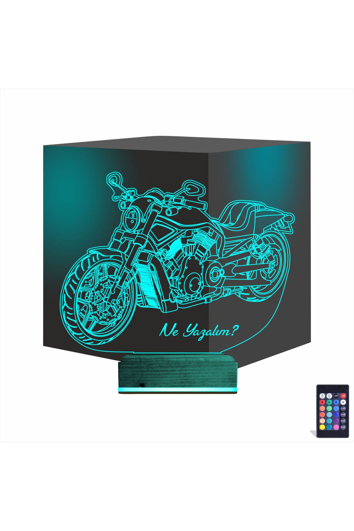 Kirppi 3d Lamba Motorsiklet Harley Motor V4 Kişiye Özel Masa Gece Lambası