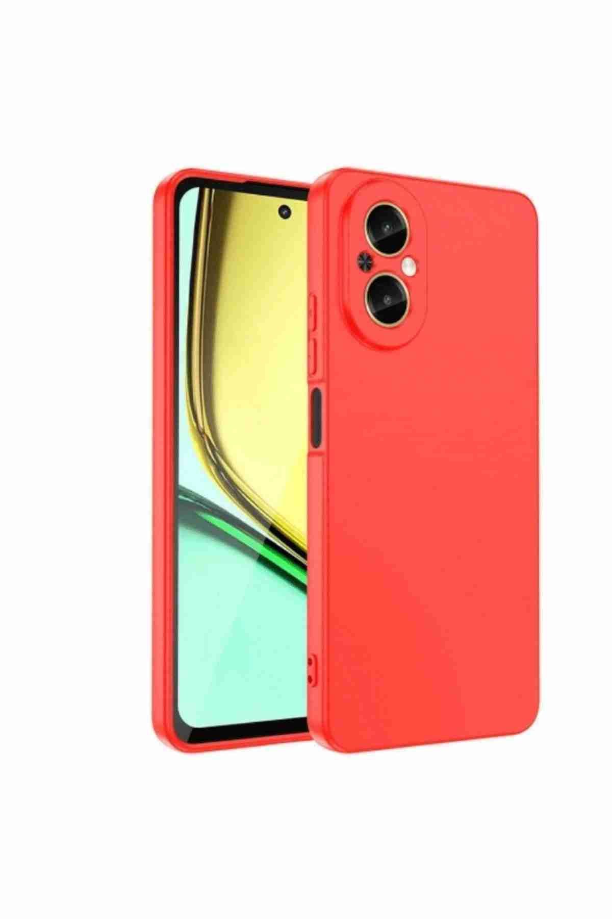 Fuchsia Realme 12 Lite Uyumlu Yumuşak Silikon Telefon Kılıfı
