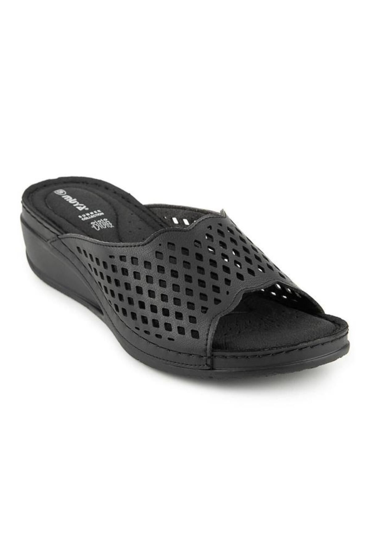 Muya Brosa 35209-430 Anatomik Taban Kadın Terlik Siyah 36-40