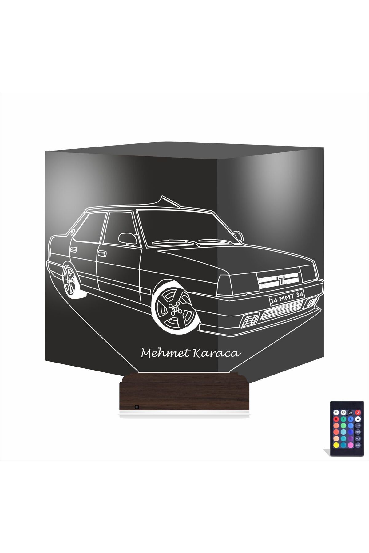 Kirppi 3d Lamba Fiat Tofaş Doğan Tofaşk Araba Kişiye Özel Masa Gece Lambası