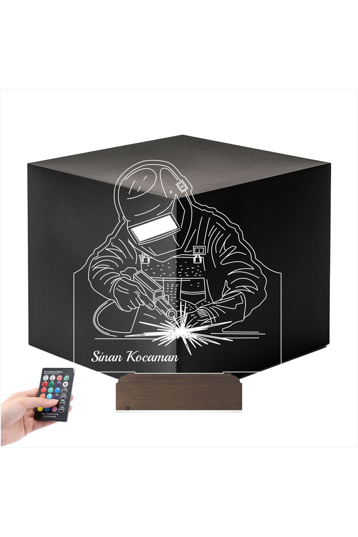 Kirppi 3d Lamba Kaynakçı Tasarım Kişiye Özel Masa Gece Lambası