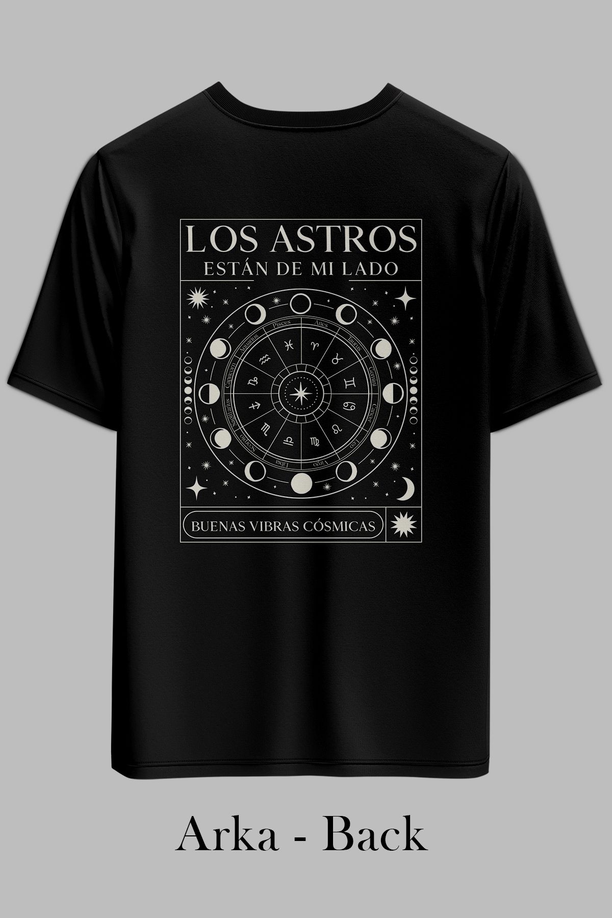 OXVİN LOS ASTROS Sırt Baskılı OXVİN Baskılı OVERSİZE Unisex T-Shirt (BOL KALIP)