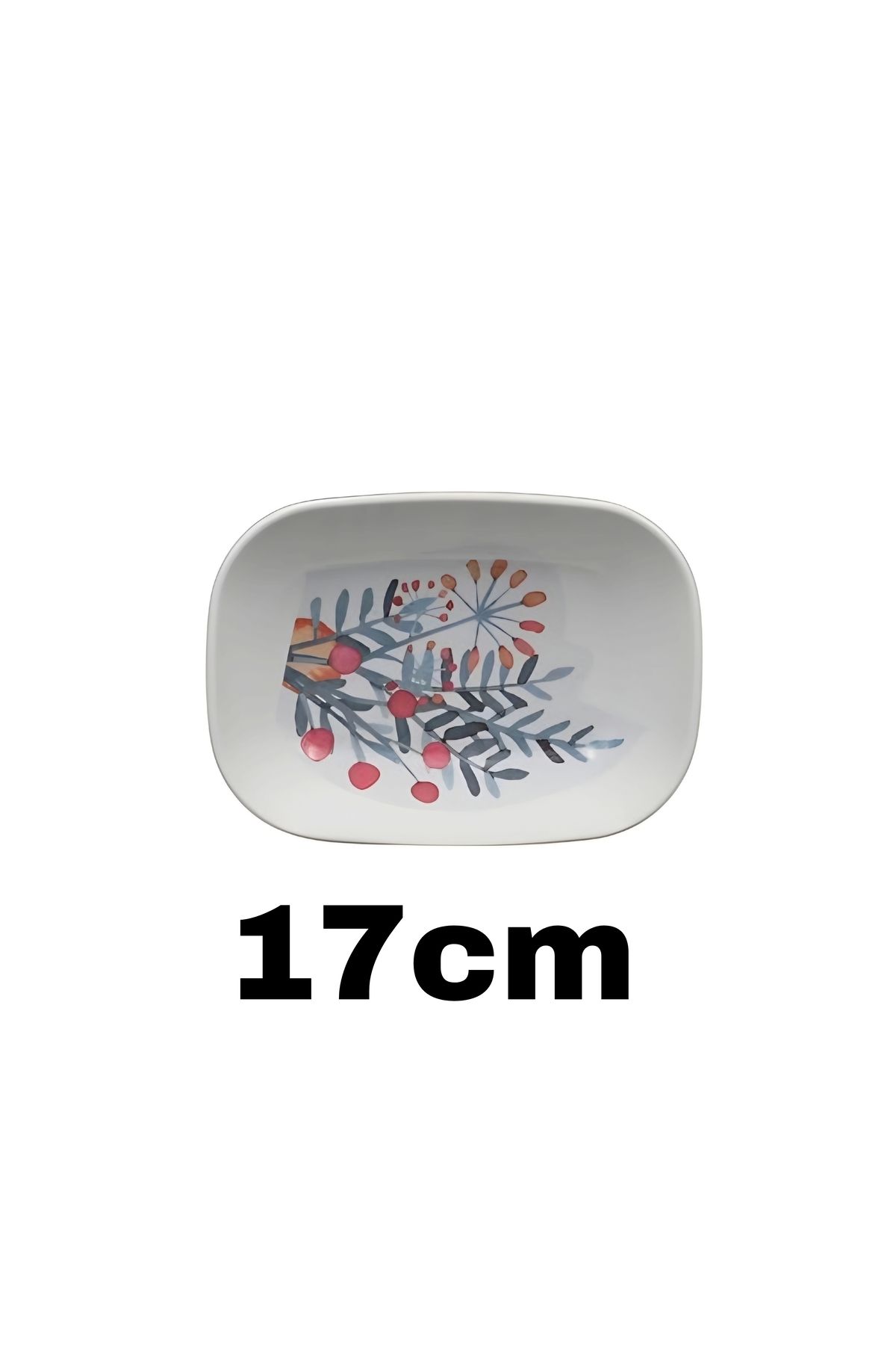 nazen 6 Adet Beyaz Melamin Kayık Tabak 14x10cm -17x12 orta-büyük Boy Salata Tabağı