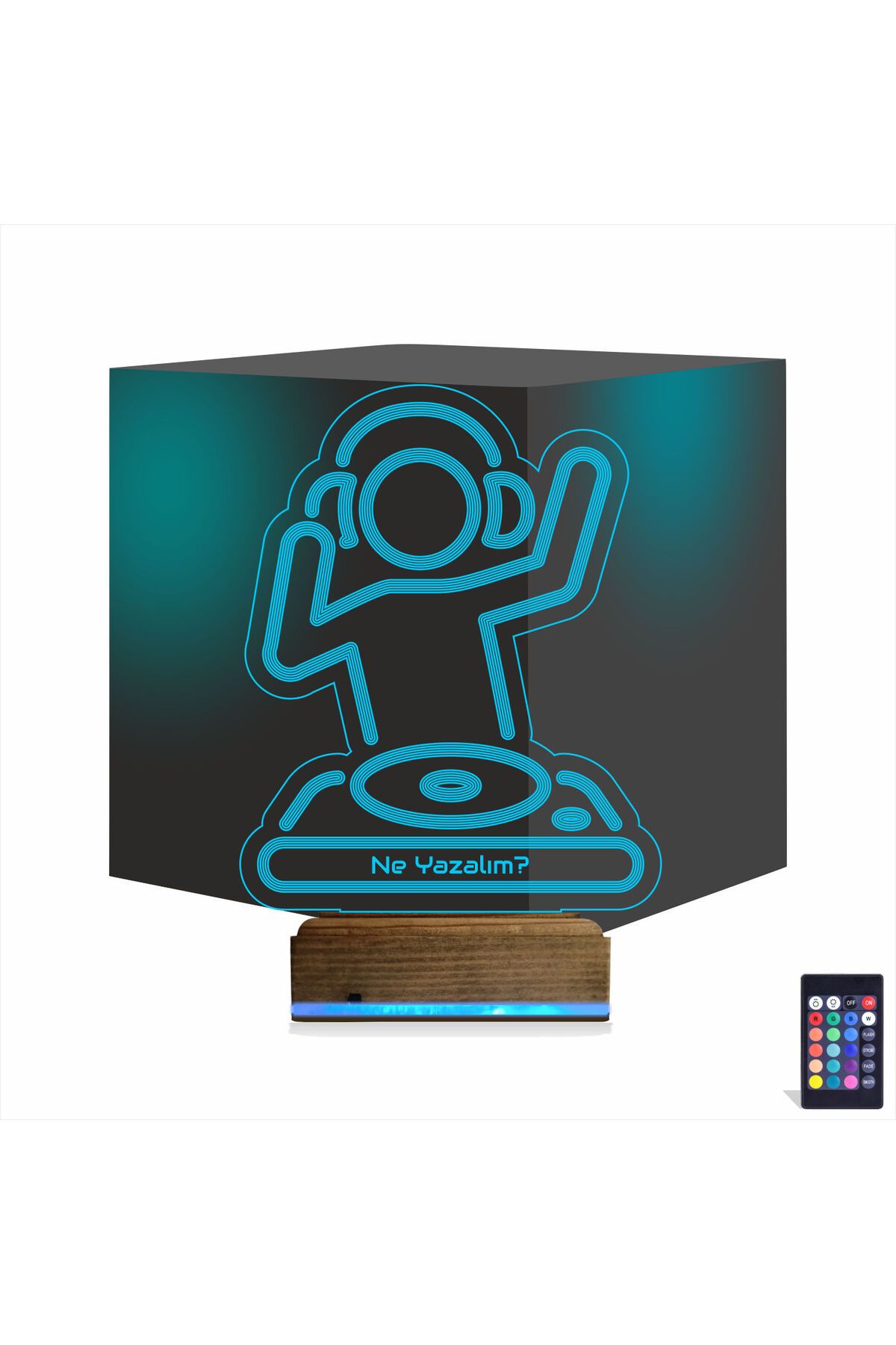 Kirppi 3d Lamba Dj Mixer Kişiye Özel Masa Gece Lambası