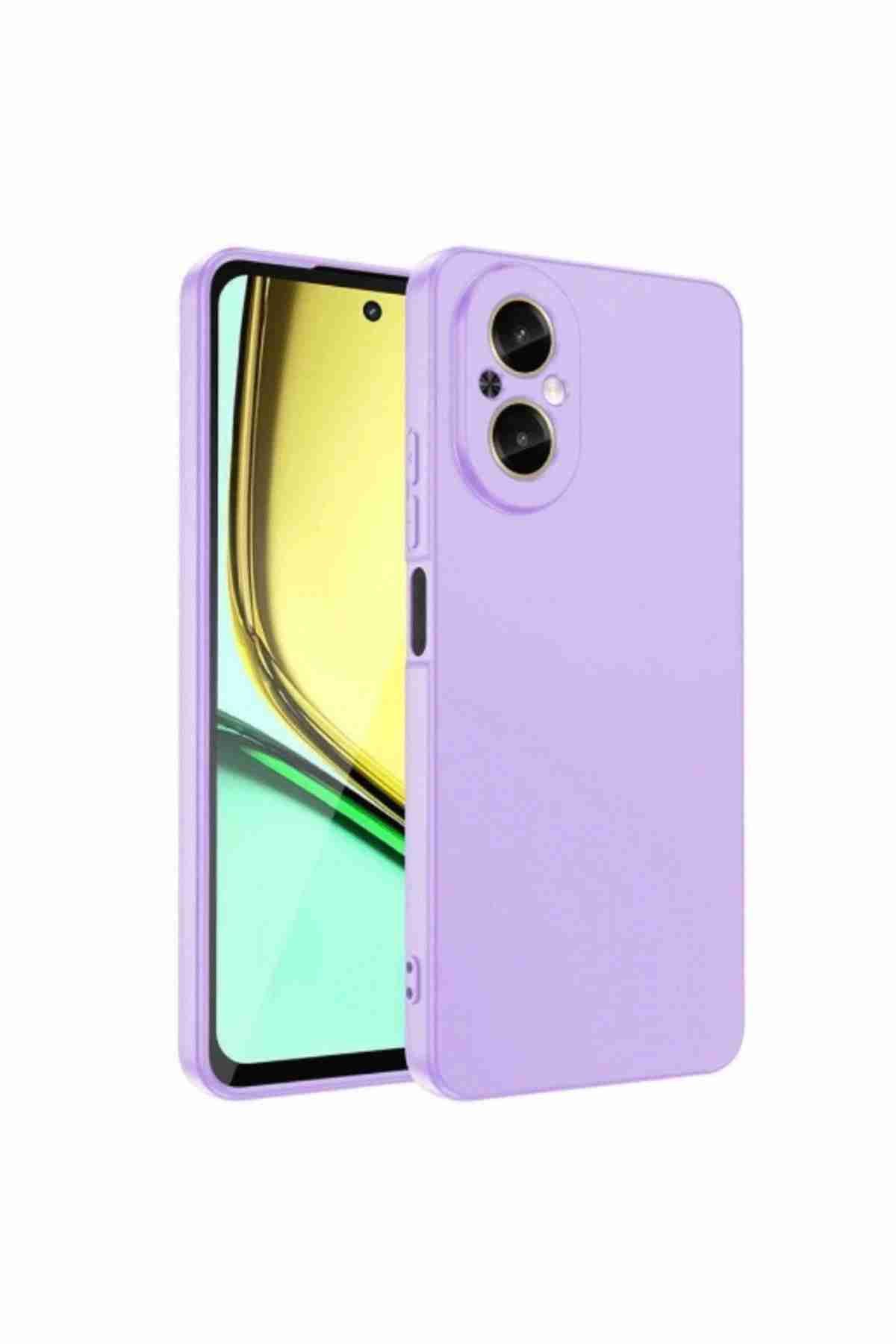 Fuchsia Realme 12 Lite Uyumlu Yumuşak Silikon Telefon Kılıfı