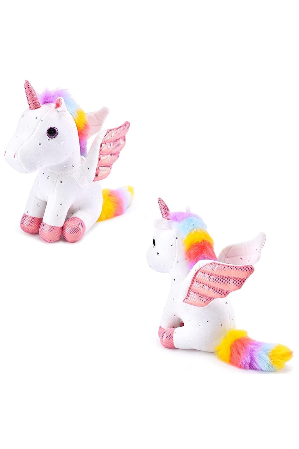 Malvys-Jucarie de plus Malvys®, Unicorn cu Aripi de Inger, Alb, 30 cm 6