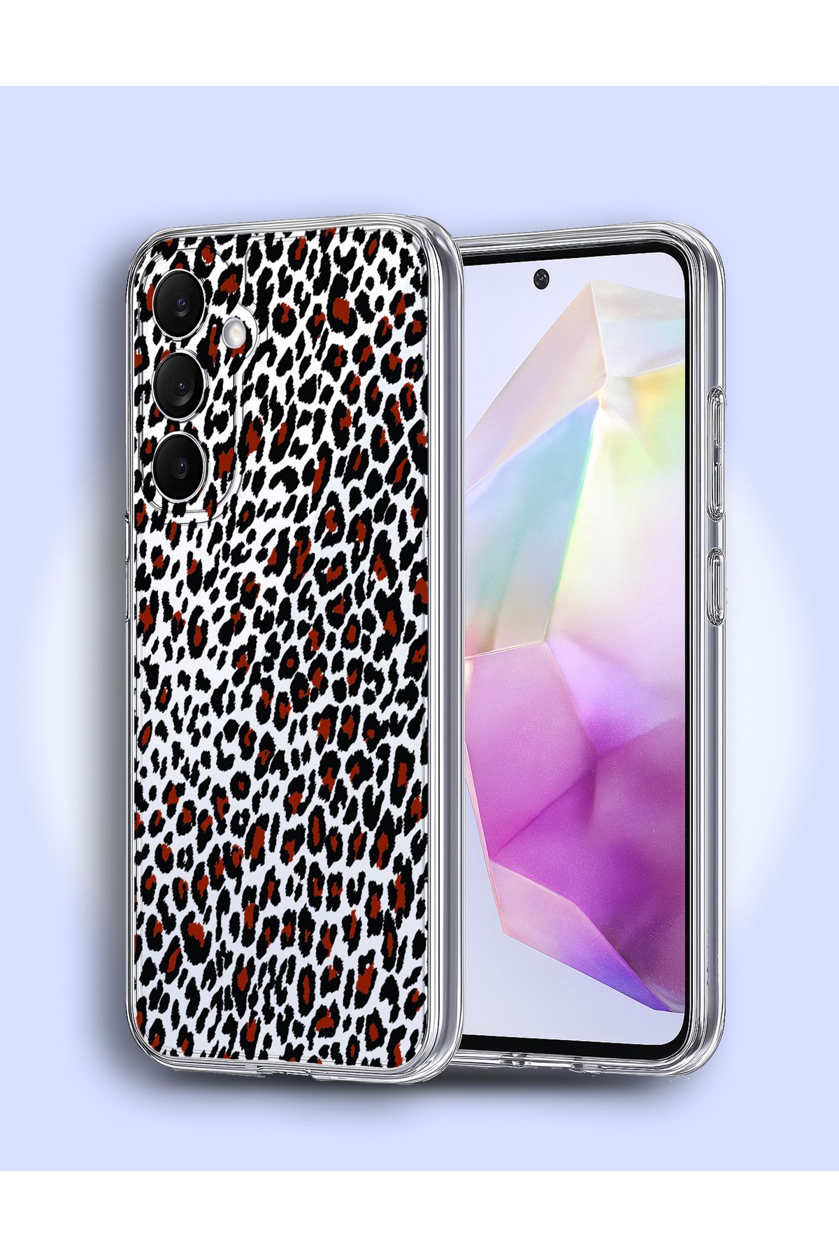 Caseji Samsung Galaxy A35 Uyumlu Şeffaf Baskılı Kılıf