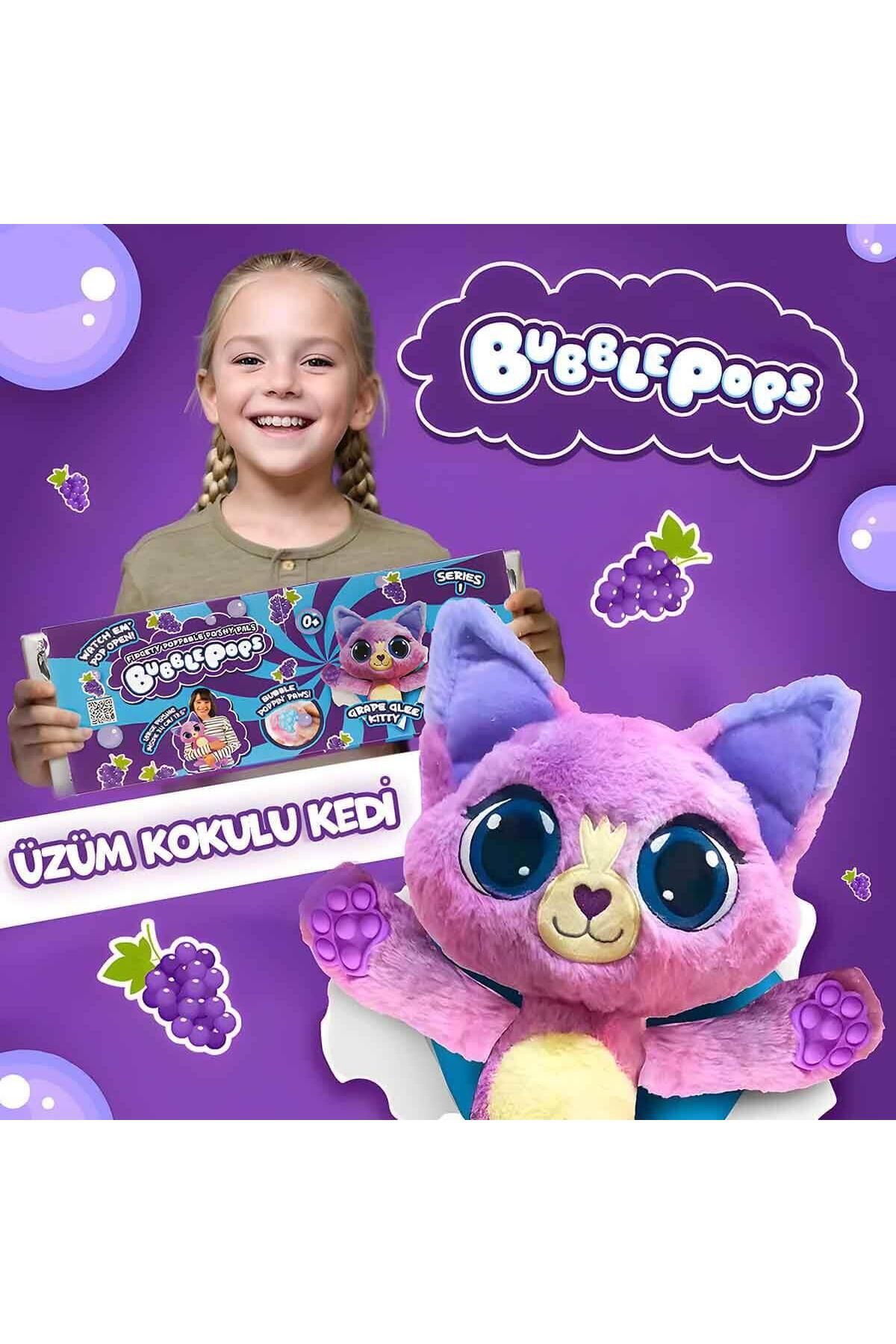 Sunman Bubble Pops Kokulu Peluş S1 (Üzüm Kokulu Kedi)