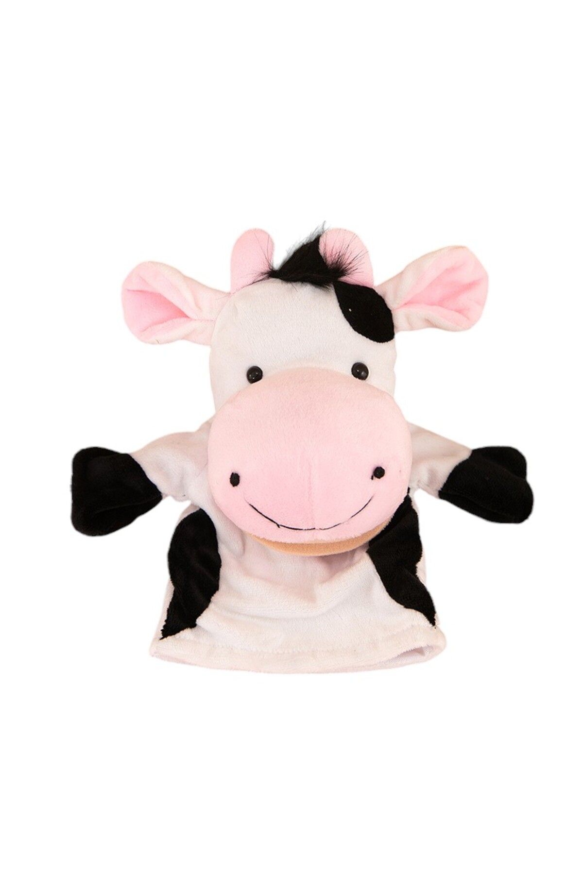 Malvys-Plush Hand Puppet, Cow Doll, White, 25 Cm 1