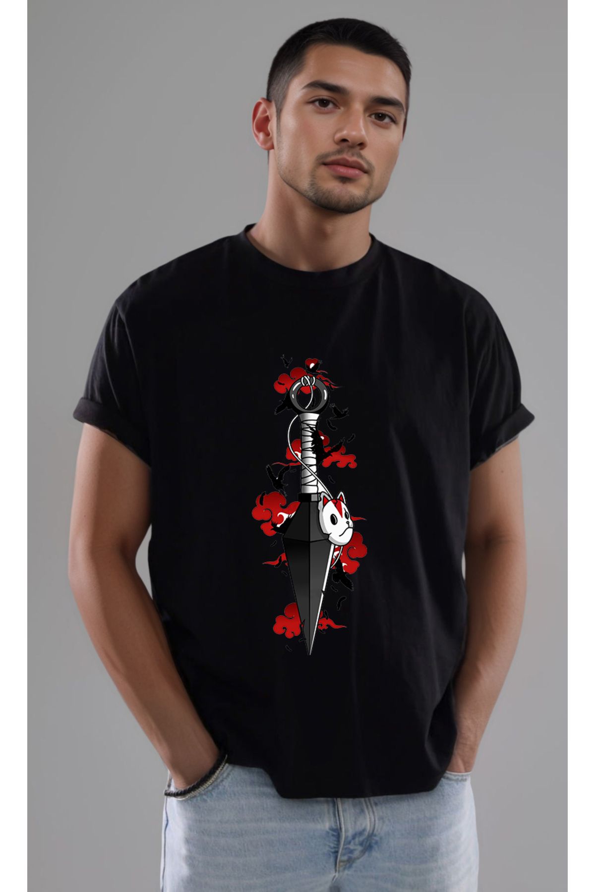 petite pati Naruto Baskılı Unisex Tshirt