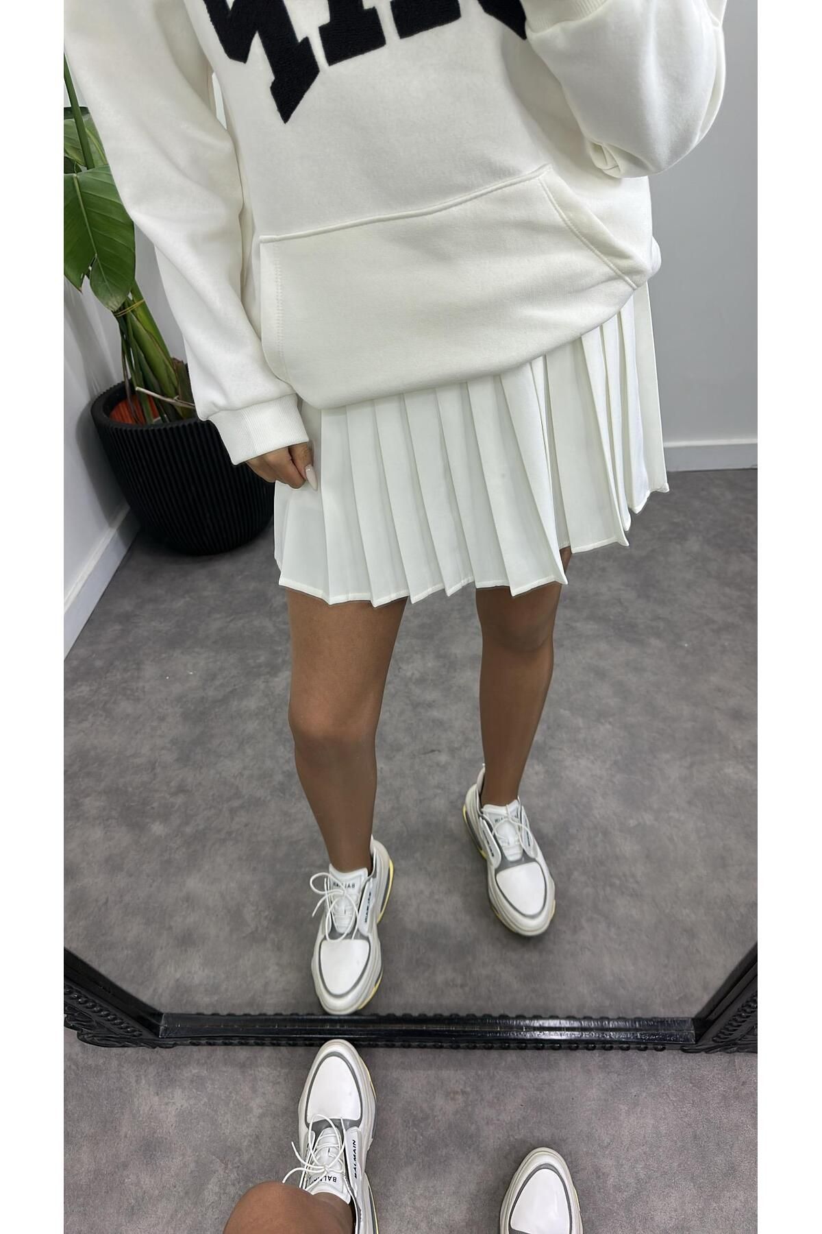 Acar Boutique Pileli Mini Etek