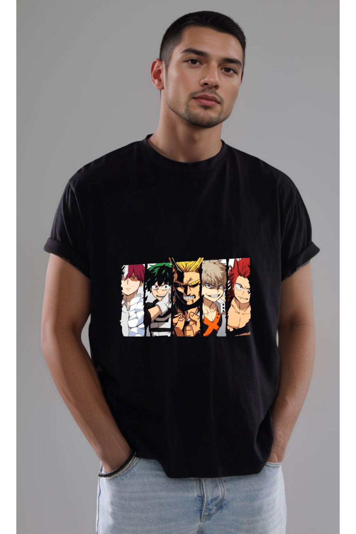 petite pati My Hero Academy Baskılı Unisex Tshirt