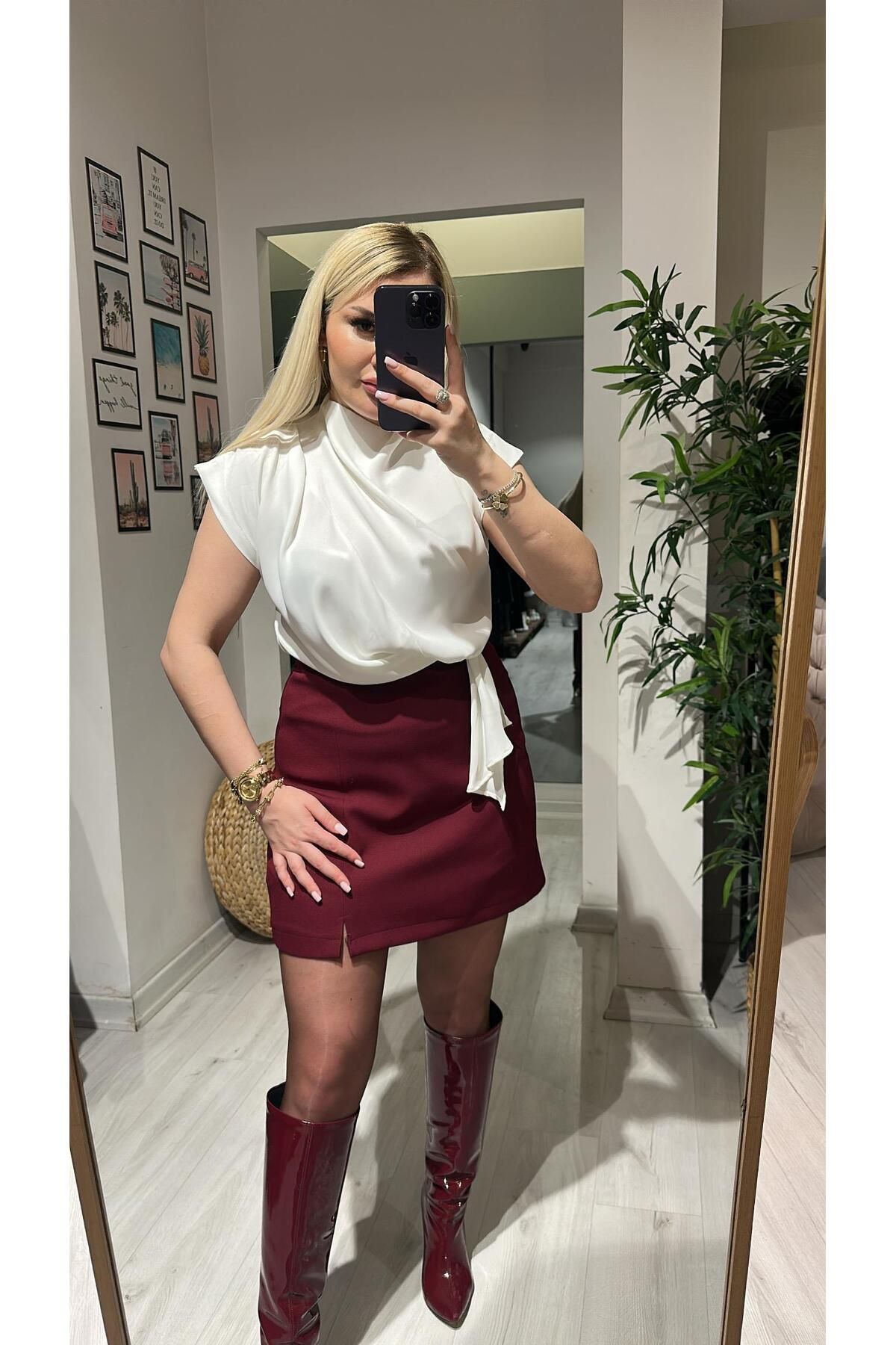 Acar Boutique Tasarım Şifon Bluz