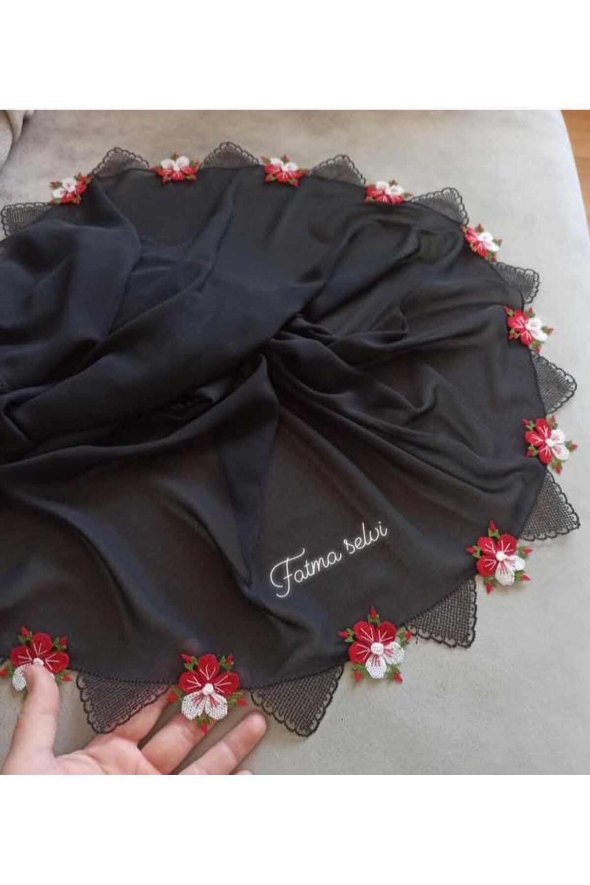 NUMİSTORE İğne oyası siyah renk namaz örtüsü