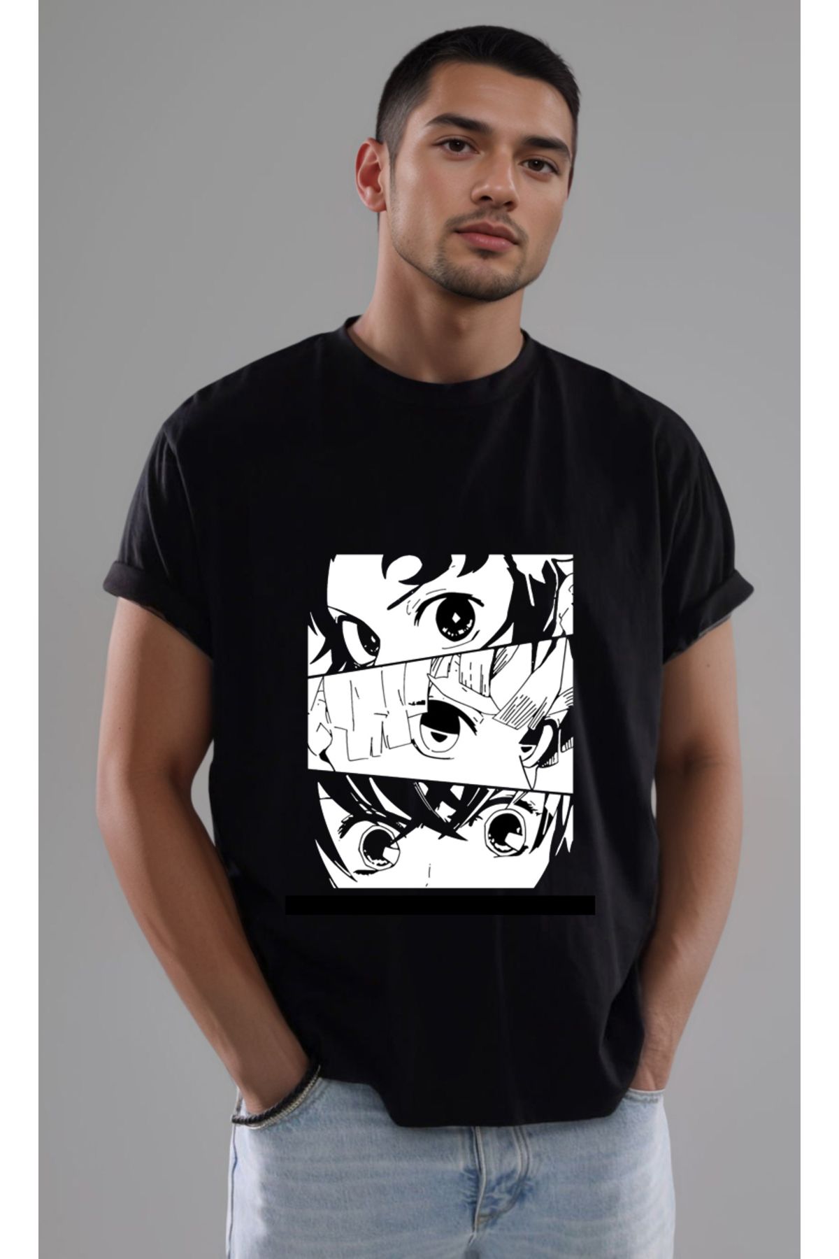 petite pati Demon Slayer Baskılı Unisex Tshirt