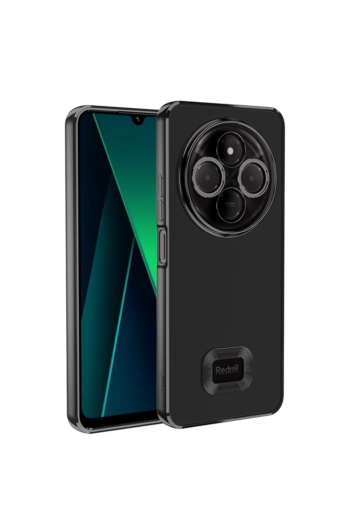 Ceponya Xiaomi Redmi 14C 4G Kılıf Köşeleri Renkli Şeffaf Kamera Korumalı Silikon Luxury Kapak