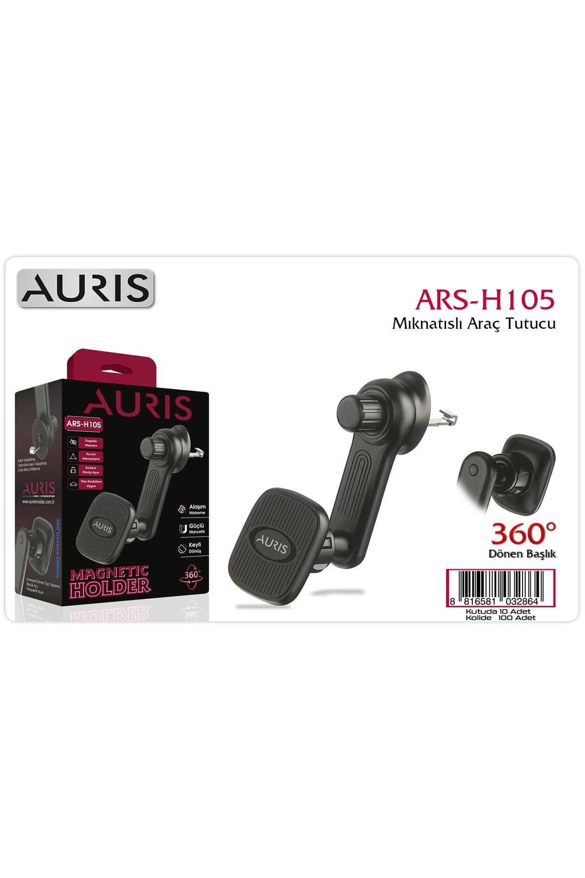 Auris ARS-H105 Mıknatıslı Araç Telefon Tutucu