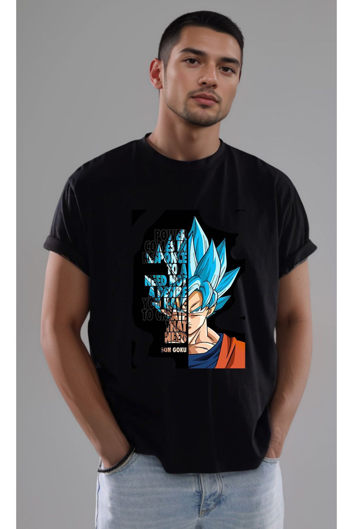 petite pati Dragon Ball Goku Baskılı Unisex Tshirt