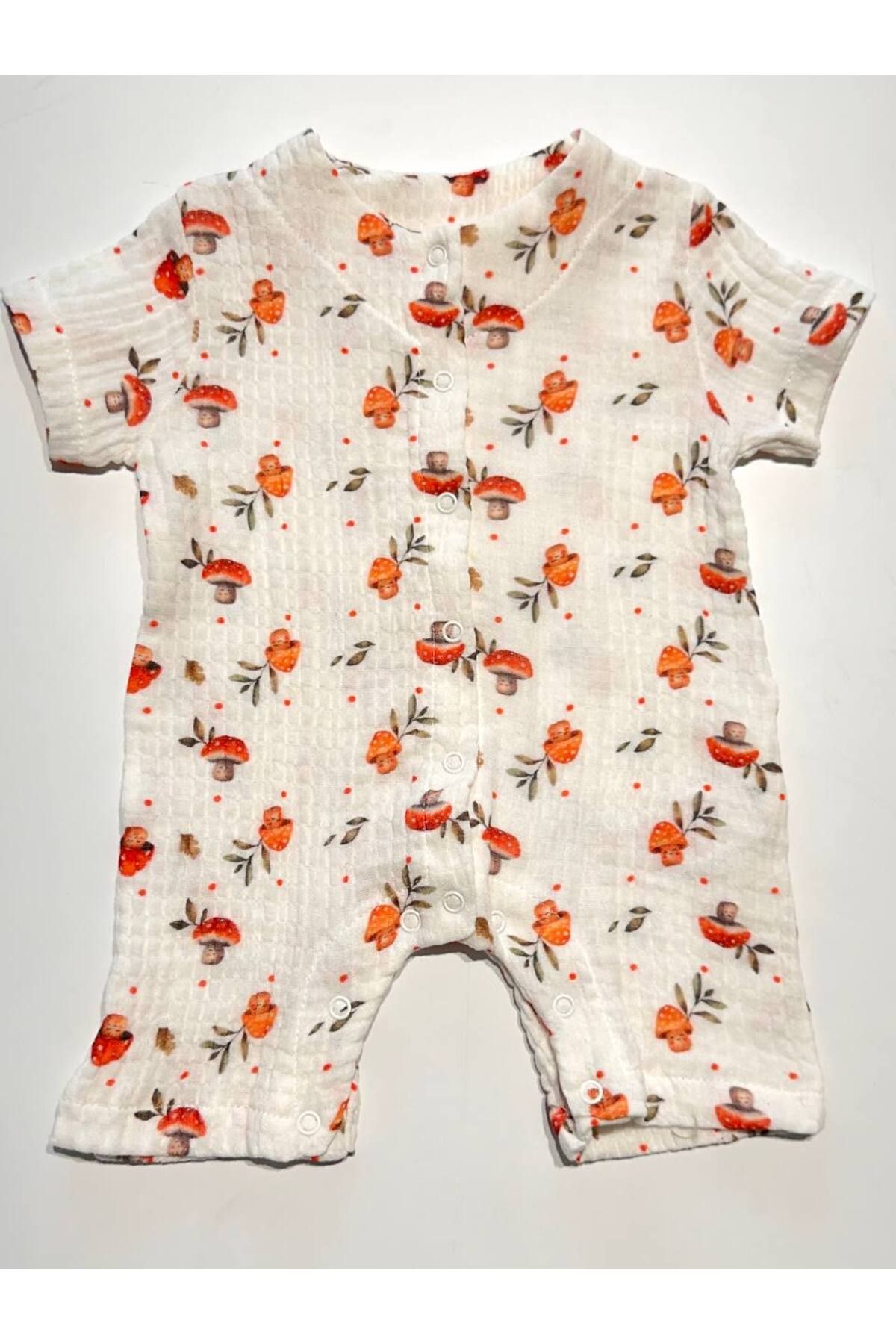 WOWOKİDS Wowokids Çıt Çıtlı Muslin Barbatöz %100 Pamuk