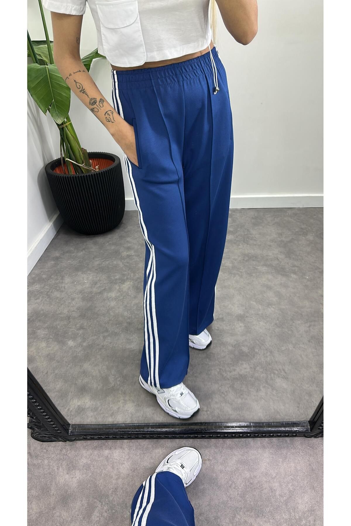Acar Boutique Lüx Kalite Çizgili Eşofman Altı