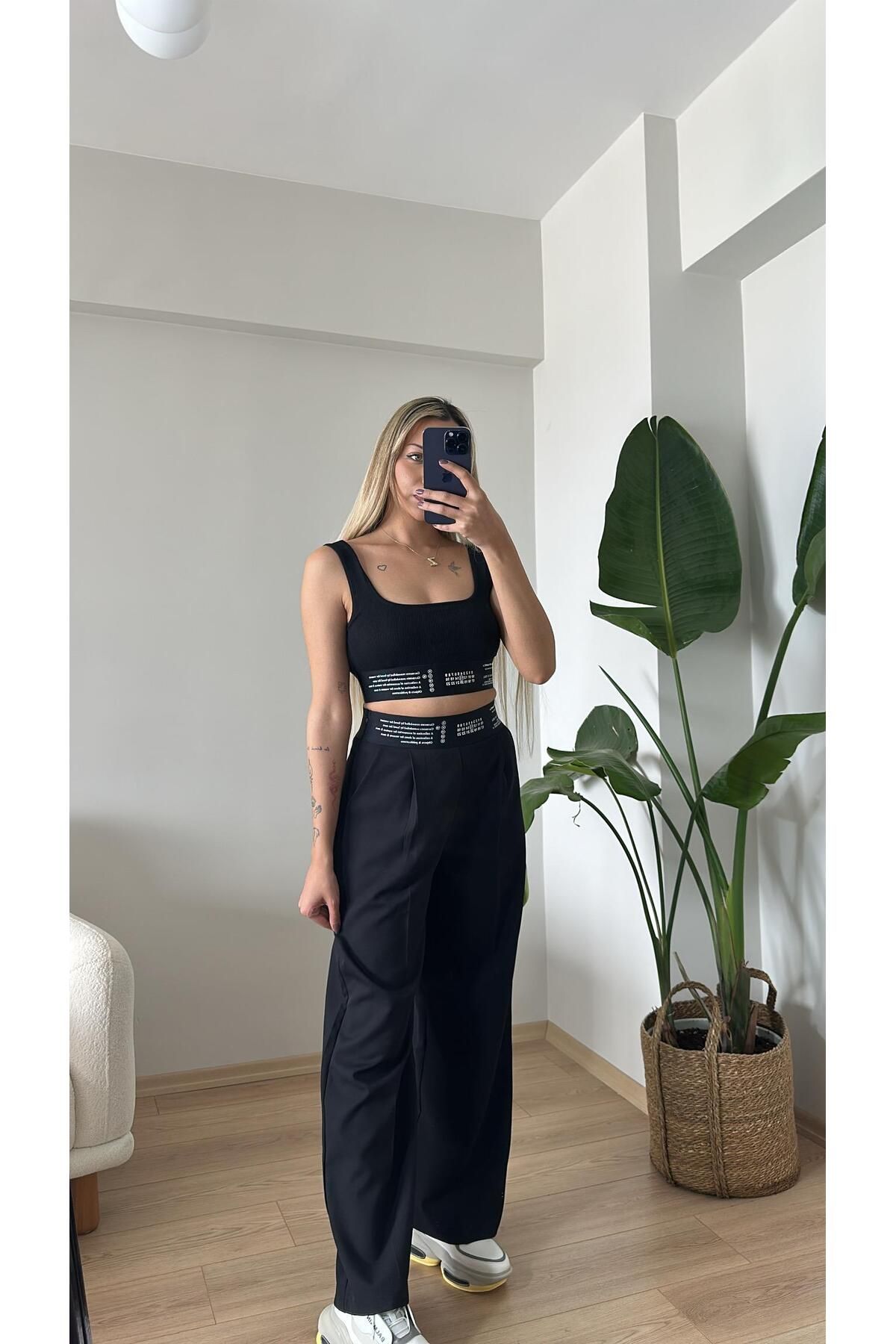 Acar Boutique Tasarım Korseli Lastikli Pantolon