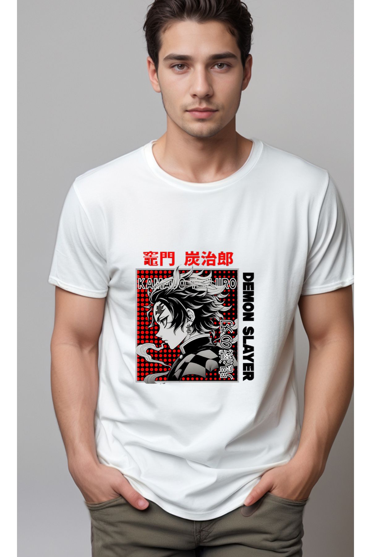 petite pati Demon Slayer Tanjiro Baskılı Unisex Tshirt