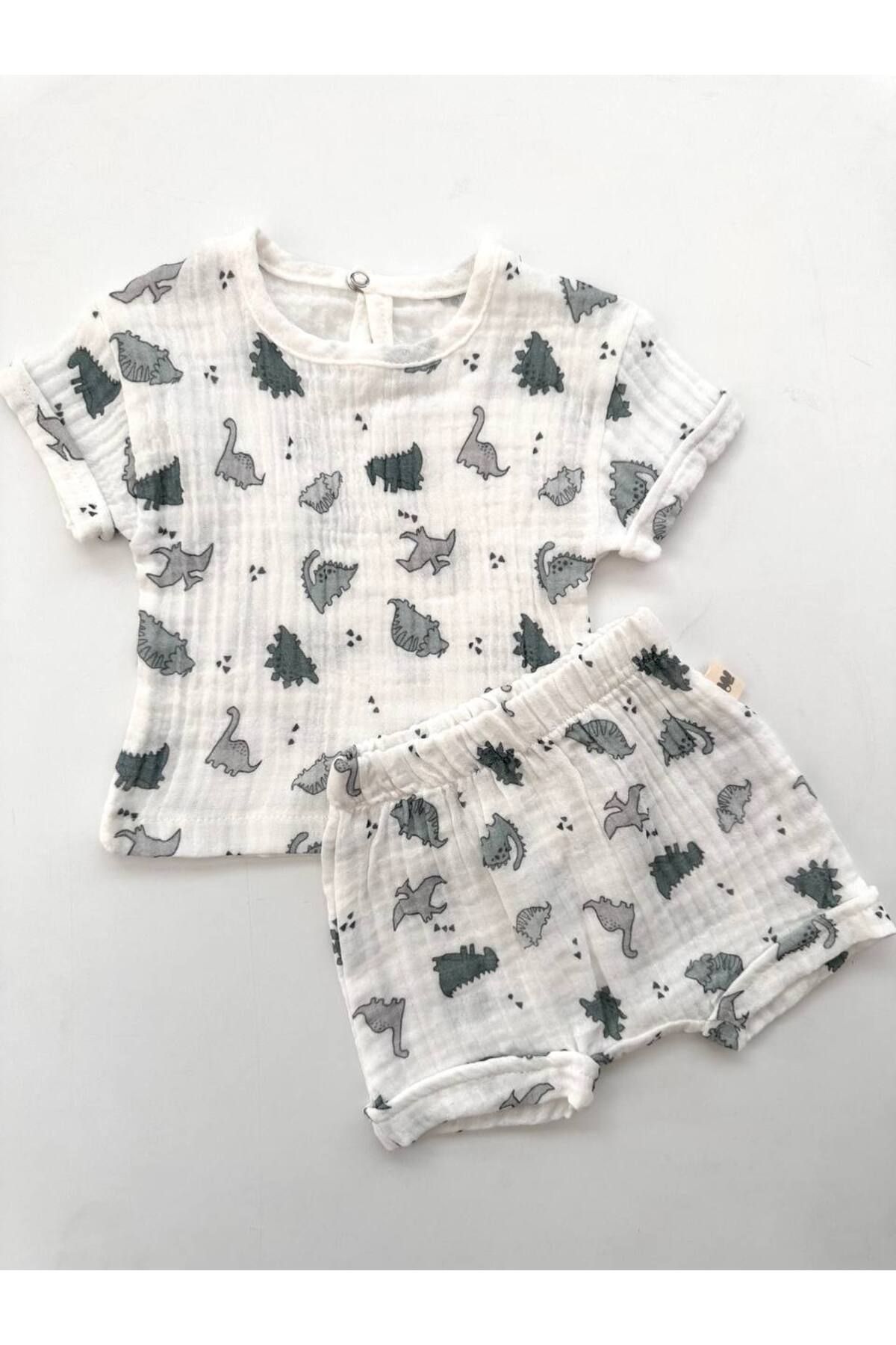WOWOKİDS Wowokids Erkek Muslin Takım %100 Pamuk