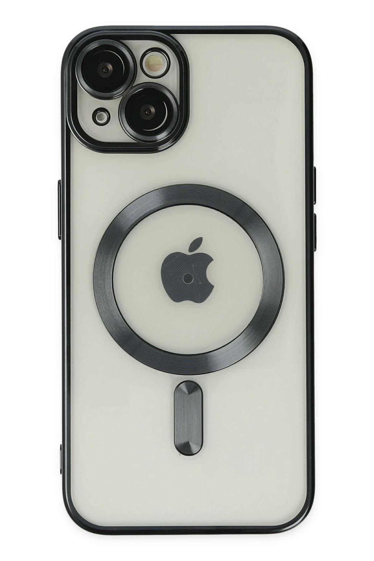 Zentico iPhone 14 Kılıf Kross Magneticsafe Kapak - Gümüş