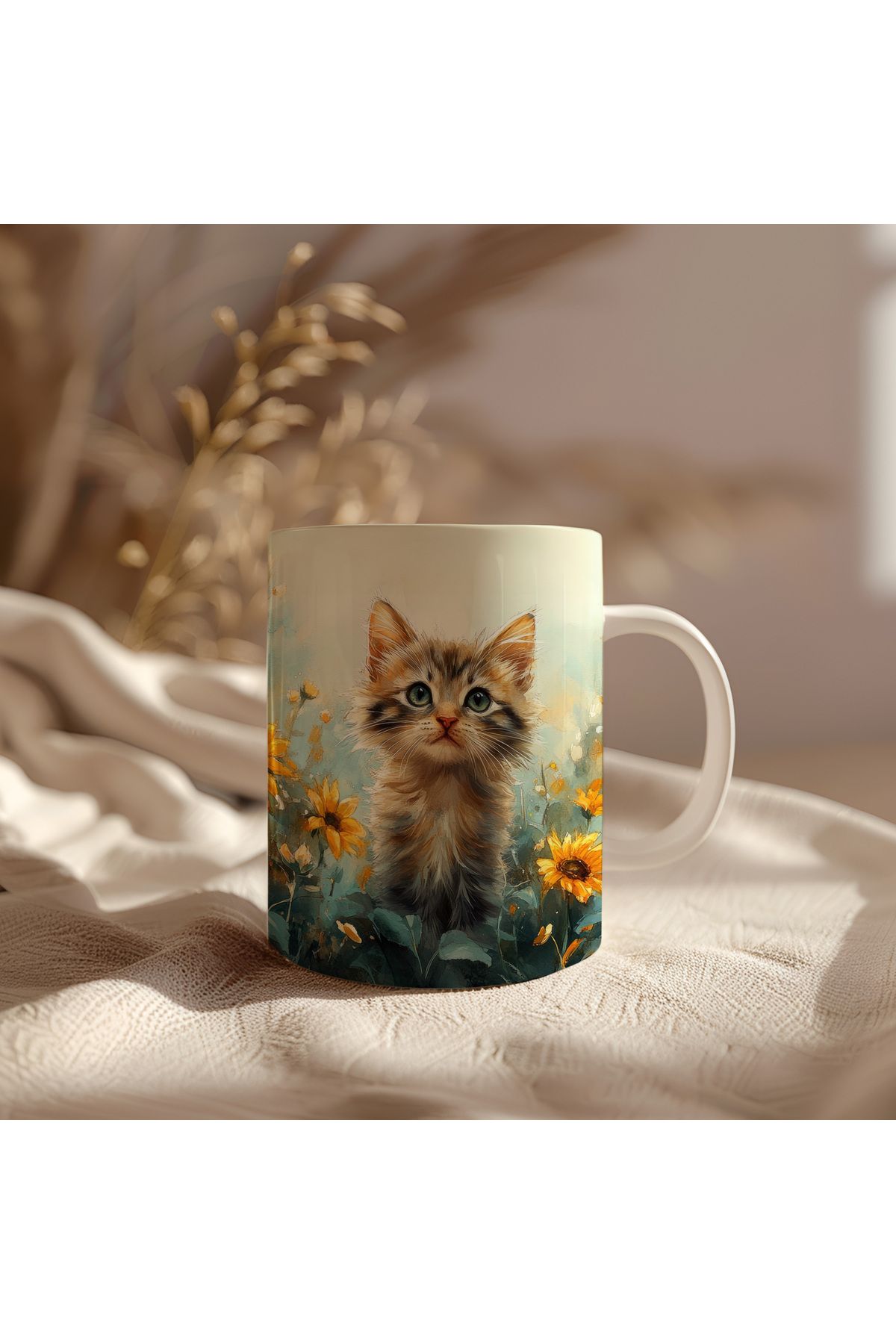 waspandhornet Sevimli Kedi Temalı Kupa