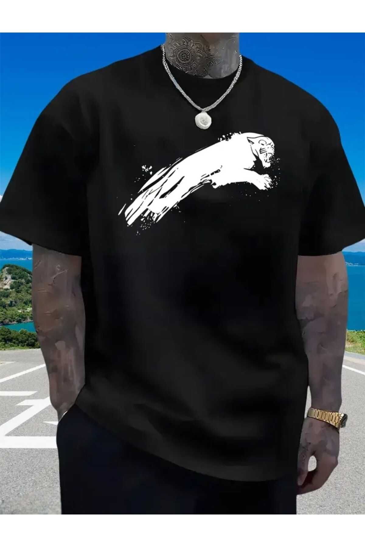 TekTarzz Erkek Fırça Çizim Baskılı Tasarım Tshirt