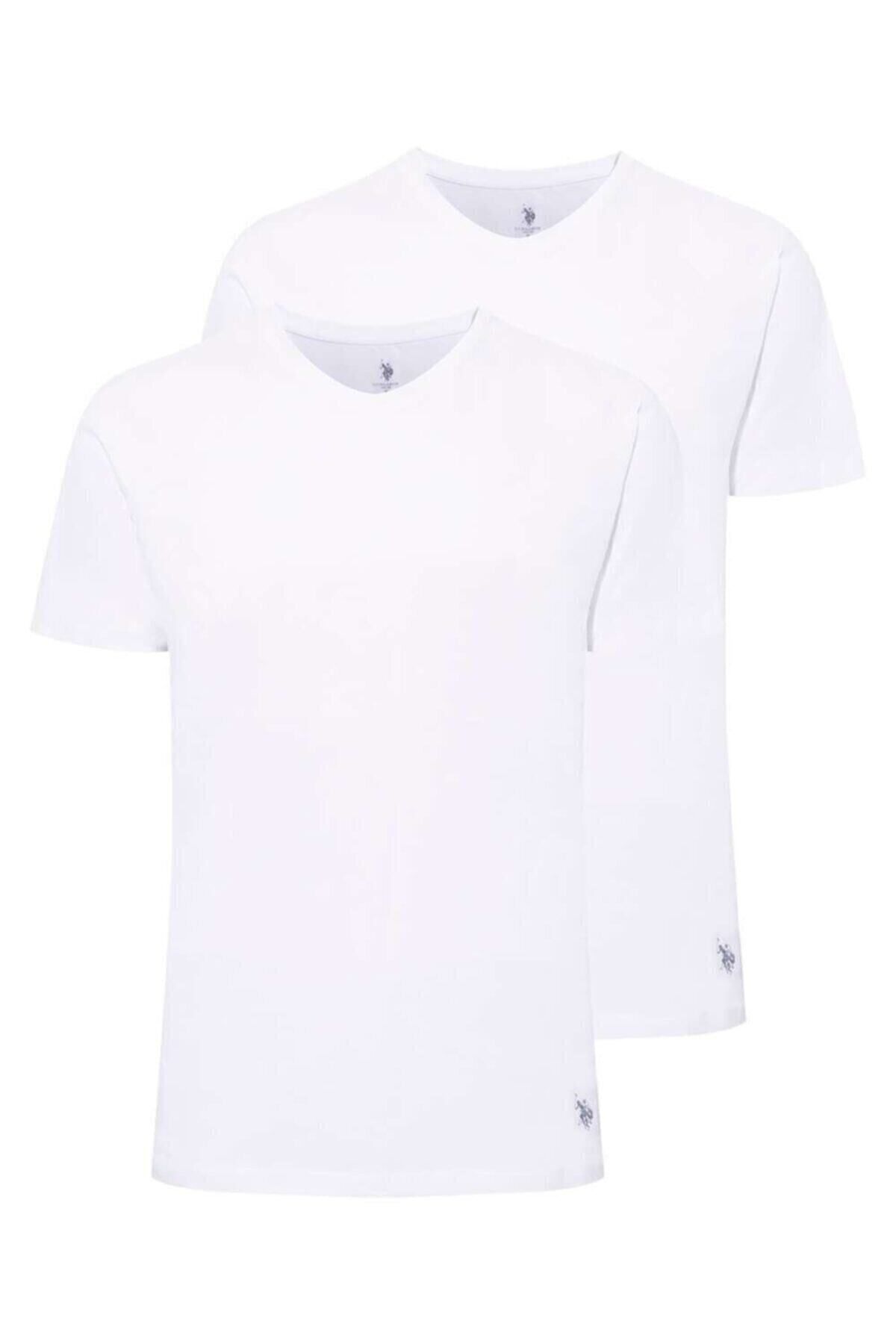 U.S. Polo Assn. 2'li Bisiklet Yaka Kısa Kol Düz Renk T-shirt