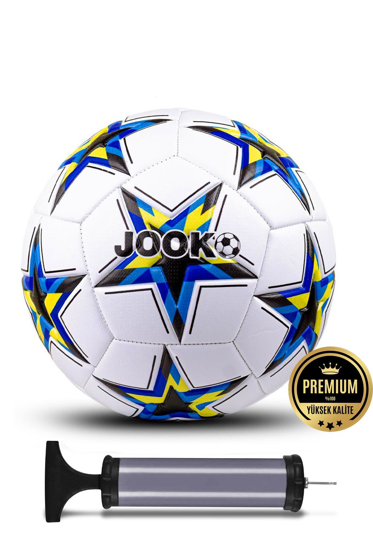 kutuTR Orijinal 430 gr Futbol Topu Pompa Hediyeli Sert Zemin Halı Saha Futbol Topu Hibrit No:5 JM SERİSİ