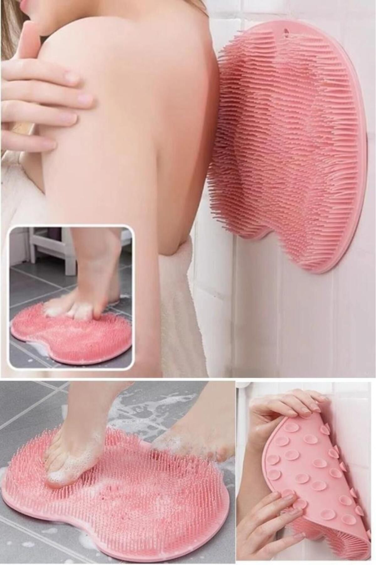 sanal trend Vantuzlu Silikon Banyo Fırçası Ayak Masaj Pedi Sırt Kesesi Vücut Yıkama Lif