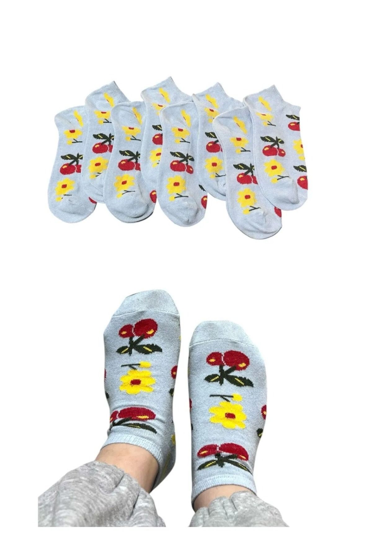 BYNDRSOCKS 7 Çift Kadın Patik Pamuklu Çorap