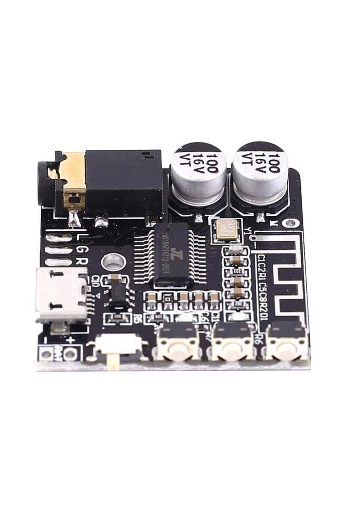 TIEE VHM-314 MP3 Bluetooth 5.0 Alıcı - Kablosuz Stereo Müzik Modülü butonlu