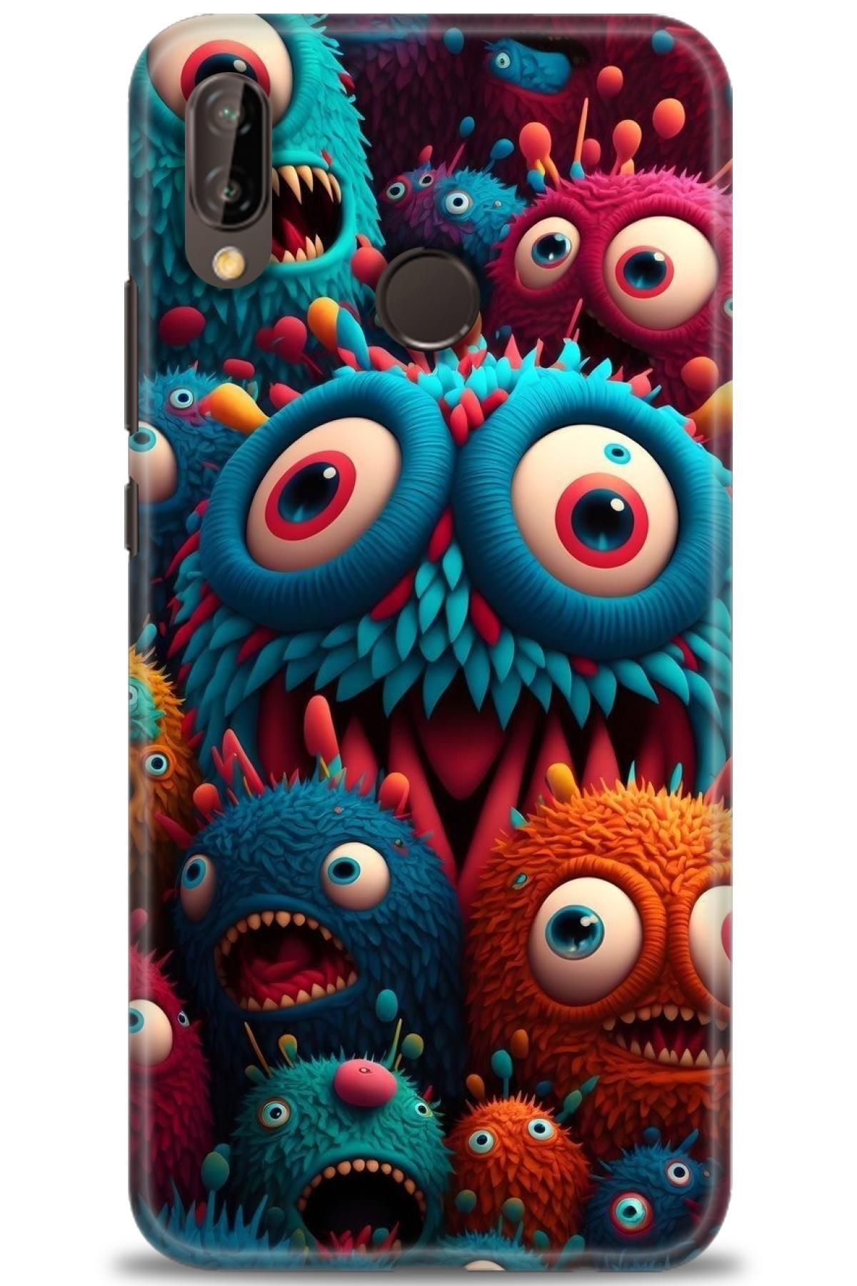 CooperTech Huawei P20 Lite İle Uyumlu HD Baskılı Silikon Kılıf - 90